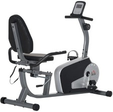 HOMCOM Exercise Bike with LCD Display Quiet 8-Level Magnetic Fitness Resistance