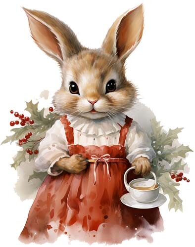 Christmas peter rabbit - rabbit, wall