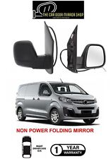 Fits Fiat Scudo 2022-2024 Right Side Electric Door Wing Mirror Unit Black