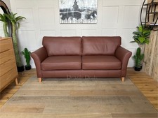 John Lewis Charlotte II Large 3 Seater Leather Sofa, Matt Chestnut Rrp £1749 R41