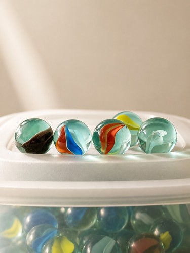 65pcs kids marbles cats eye - 65pcs,