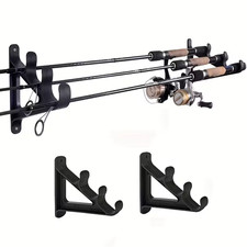 Mounted Rod Rack with Hooks -