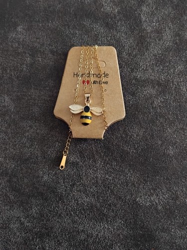 Handmade bumble bee pendant - handmade,