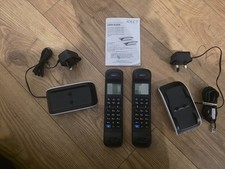 IDect Cordless Phone Set Loop Lite Plus with Answering Machine Twin Pack White