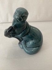 Fantastic Poole Pottery England Otter Type Ceramic With Salmon In Good Condition