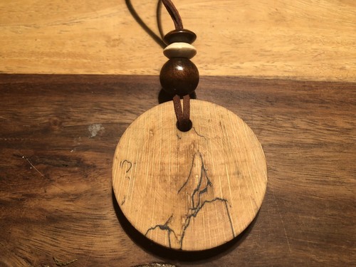 Pendant necklace spalted - necklace,,