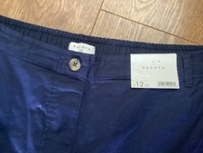 NEW Ladies Navy Light Weight Chino Trousers From Matalan  size UK 22 SMART Gift