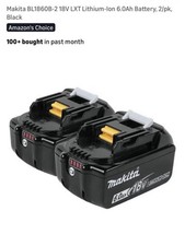 2 x Makita BL1860B-2 18V LXT