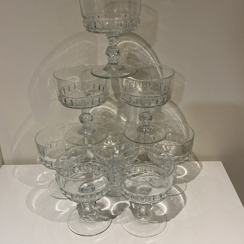 Set vintage clear glass - set,