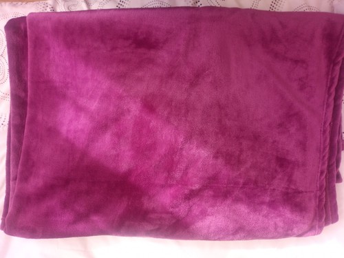 Large purple throw blanket