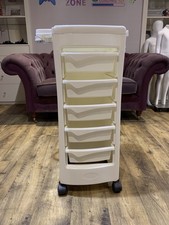 White hair salon trolley - hair, on