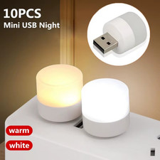 USB Portable LED Mini Night Light Small Round Lamp Computer Mobile Power Travel.