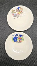 Lovely Pair Of Vintage Miniture Noddy Plates, Childhood TV Memorabilia