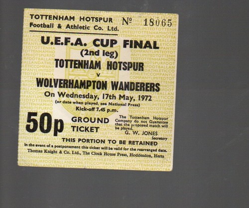 Used ticket tottenham v - tottenham,