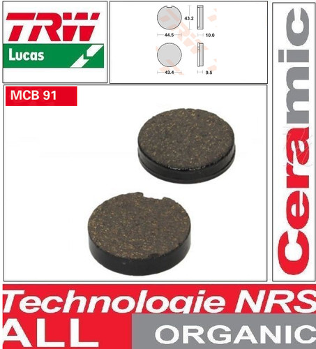Set front brake pads trw - set,