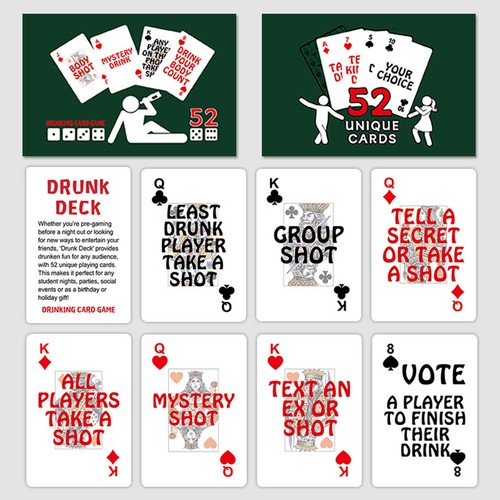 Drinking card game - card,