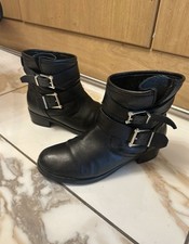 Dune Black Leather Freeflex Ankle Boots