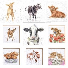 Wrendale Card Cow Cows Calf