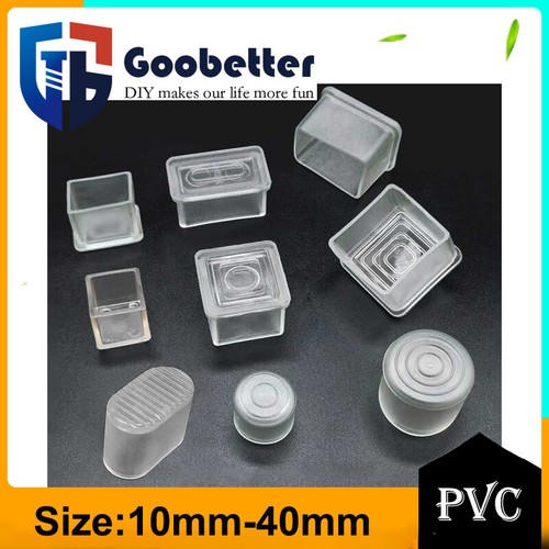 Clear rubber chair ferrules - clear,
