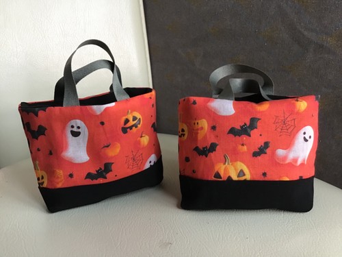 Fabric halloween mini tote - halloween,