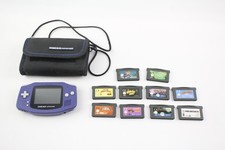 Nintendo Gameboy Advance Console w/ Case & Games Tomb Raider LotR Etc Working