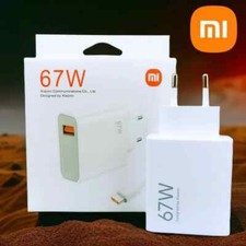 Genuine Xiaomi Fast Charger Plug, 67W USB EU Adapter Plug with Usb Type C Cable