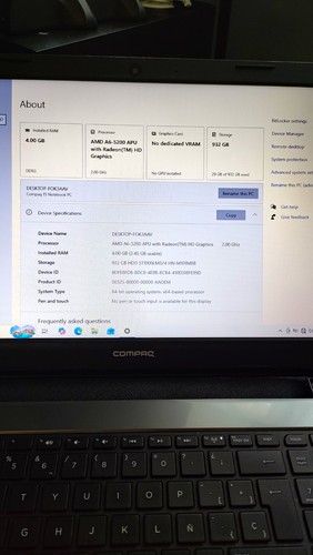 Compaq notebook 15in amd - notebook,