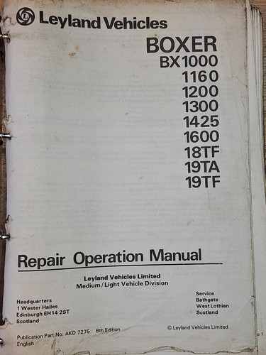 Leyland daf boxer workshop - leyland,