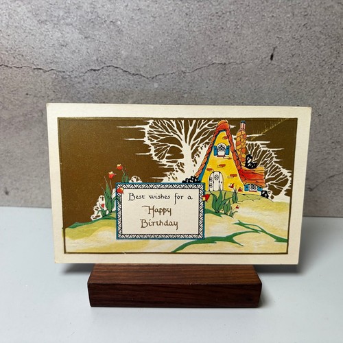 Vintage birthday postcard - vintage,