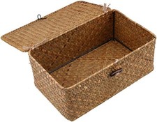 Wicker storage basket woven - basket,
