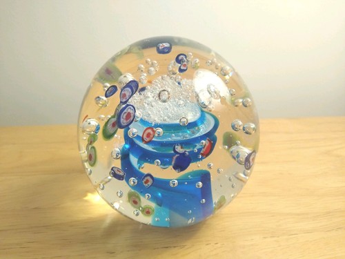 Vintage art glass paperweight - vintage,