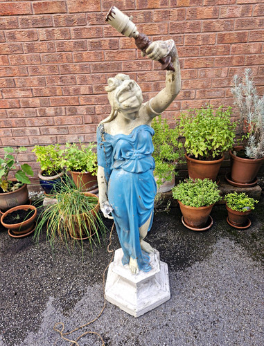 Vintage plaster statue - vintage,