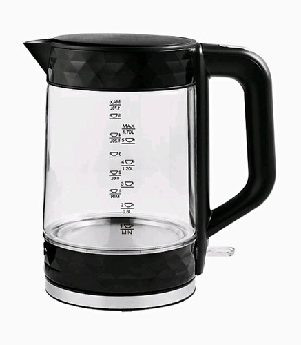 Black textured glass fast - black,
