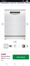Bosch SPS4HMW53G Dishwasher Excellent Condition ONLY 1 Year Old Owner Emigratimg