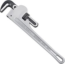 MAXPOWER Pipe Wrench 450Mm (18) Heavy Duty Aluminum Stillson Plumbing Wrench S