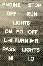 YAMAHA RD350 RD350N RD350F RD500LC YPVS FZR SWITCHGEAR RESTORATION DECALS X 13