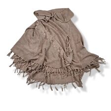 Womens Frank Saul London Knitted Tassle Poncho Jumper One Size 