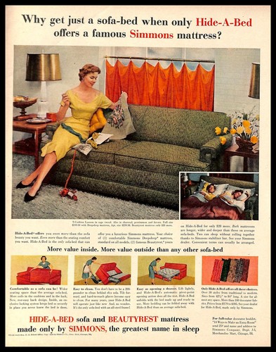 1954 hide bed - 1954, sofa