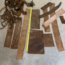 0.9 Reclaimed Genuine Leather Offcuts 2mm Thick Craft Upholstery Patchwork