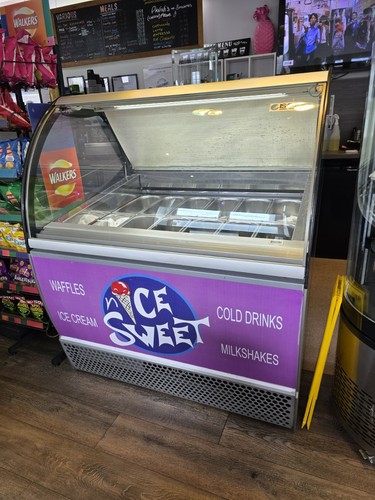 Ice cream display freezer - cream,