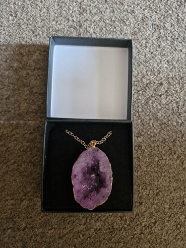 Purple agate slice - purple,