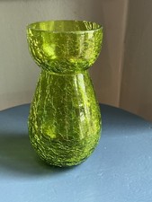 Vintage green crackle glass - vintage,