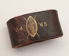 Vintage 1965 Boy Scouts of south Africa Leather Woggle Neckerchief Slide. Scarce