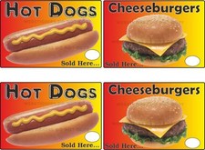 hot dog cheeseburger stickers