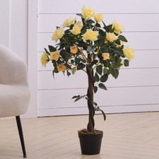 Artificial Rose Tree Yellow