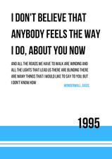 ~ Oasis Wonderwall Manchester