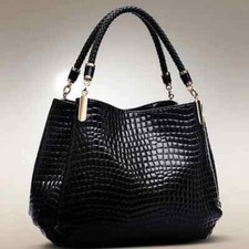 Womens Croc Print PU Leather