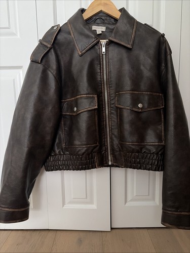 Topshop faux leather - topshop, biker