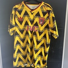 Original Arsenal Bruised Banana Away Shirt 1991-93 Size Medium