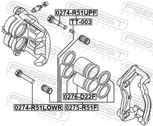 Fits febest 0274 r51lowf - fits, front